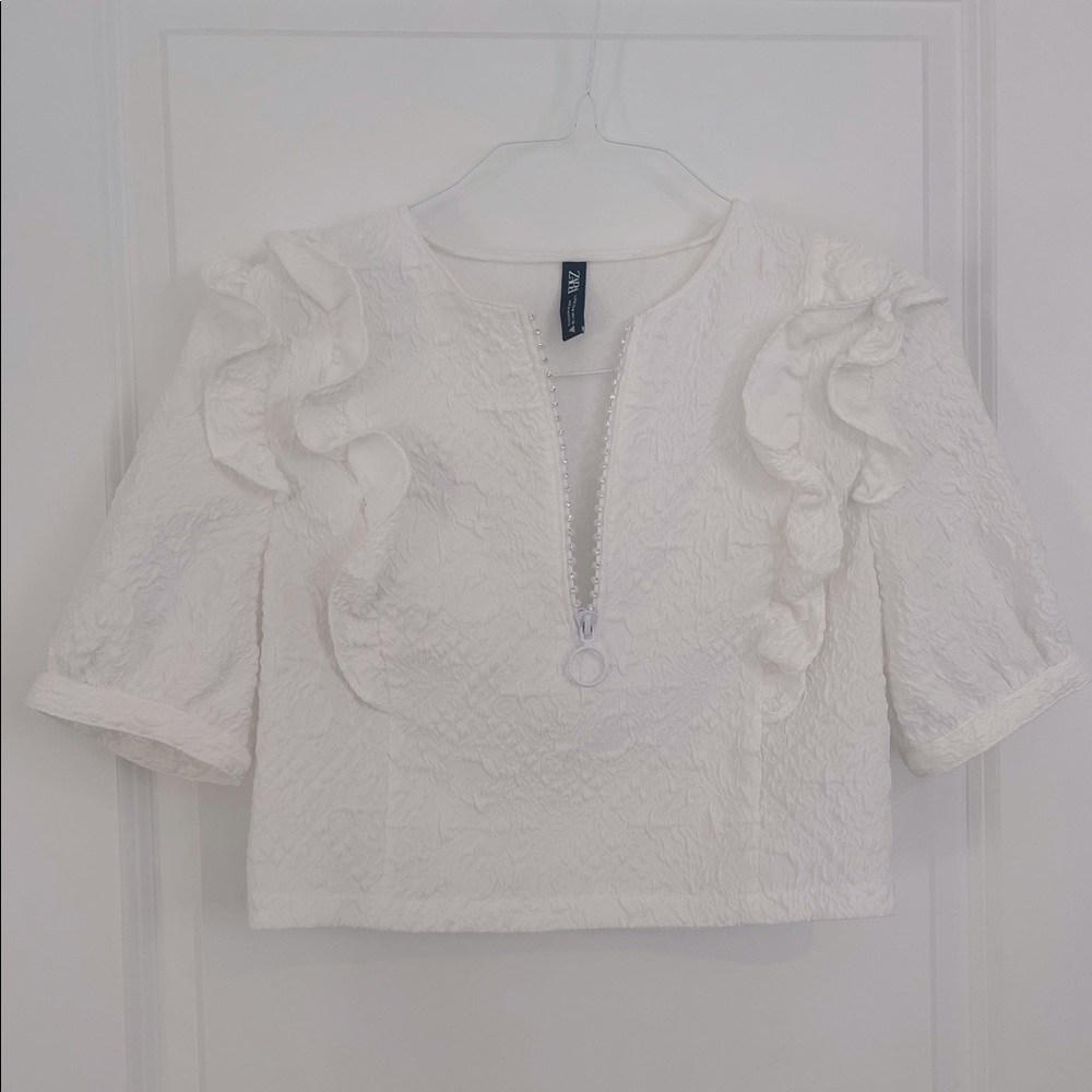 Zara White Crop Top